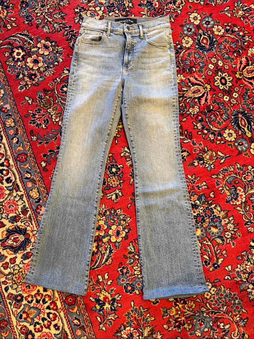 Veronica Beard Light Blue Flare Jeans